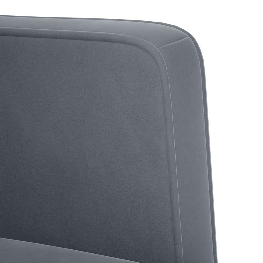 Loveseat bank donkergrijs 111 cm fluweel
