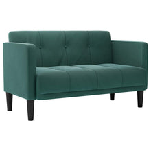 Loveseat bank donkergroen 111 cm fluweel