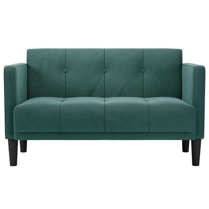 Loveseat bank donkergroen 111 cm fluweel