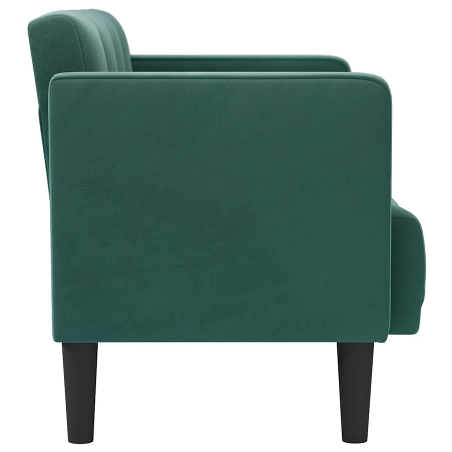 Loveseat bank donkergroen 111 cm fluweel