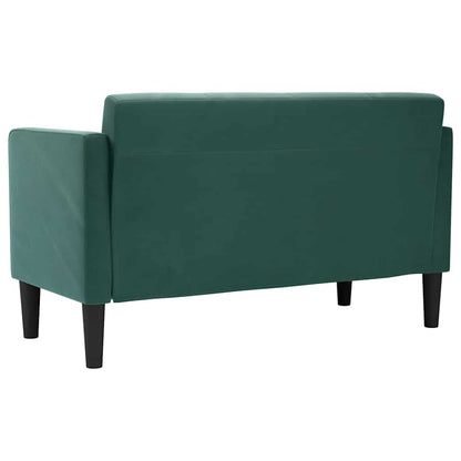 Loveseat bank donkergroen 111 cm fluweel