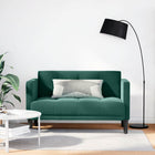 Loveseat bank 111 cm donkergroen fluweel