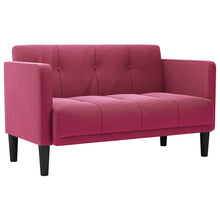 Loveseat bank wijnrood 111 cm fluweel