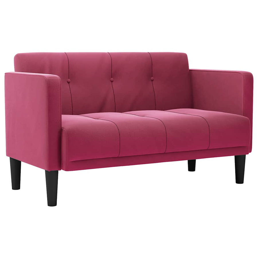 Loveseat bank wijnrood 111 cm fluweel