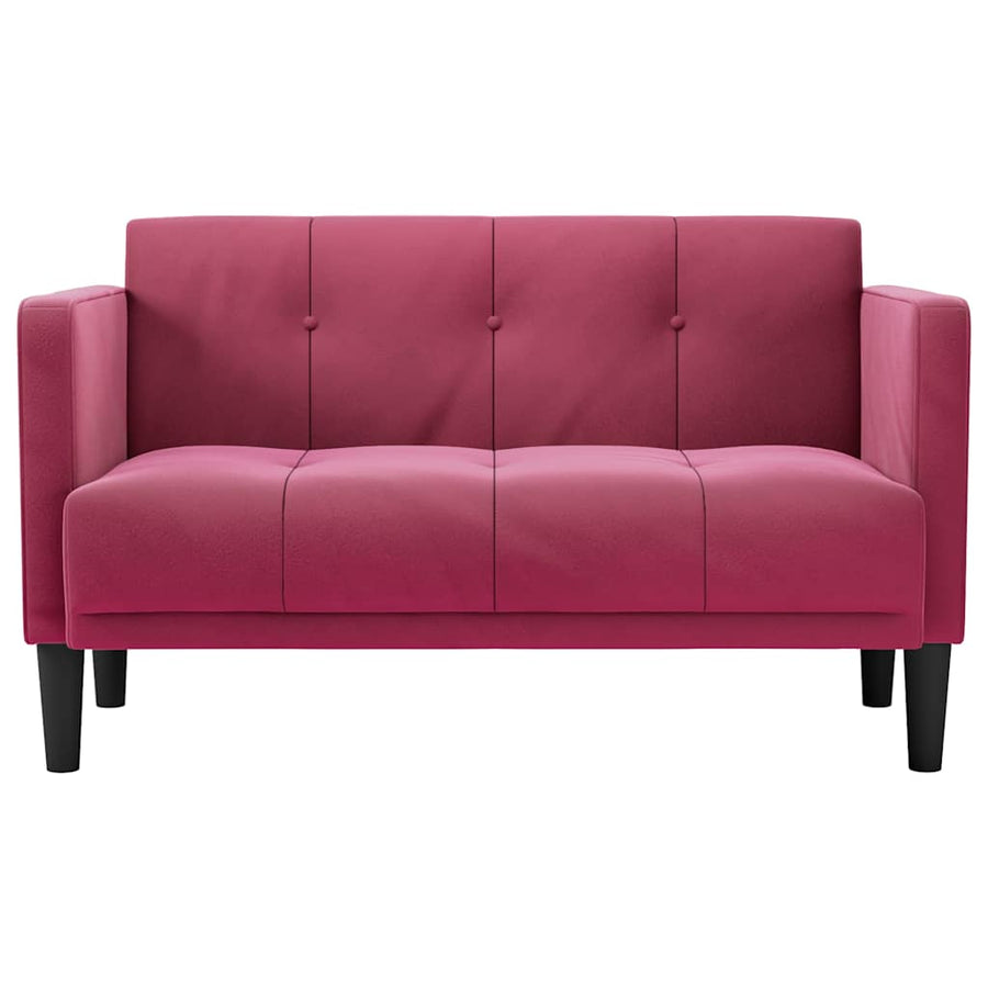 Loveseat bank wijnrood 111 cm fluweel
