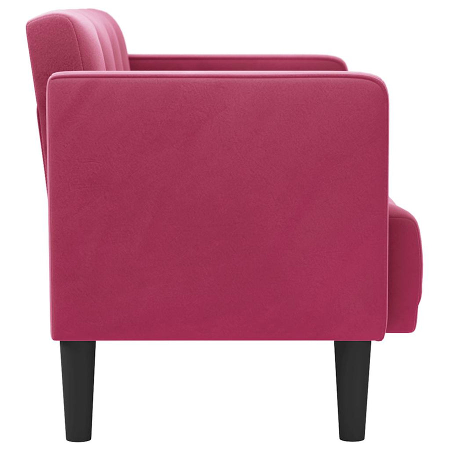Loveseat bank wijnrood 111 cm fluweel