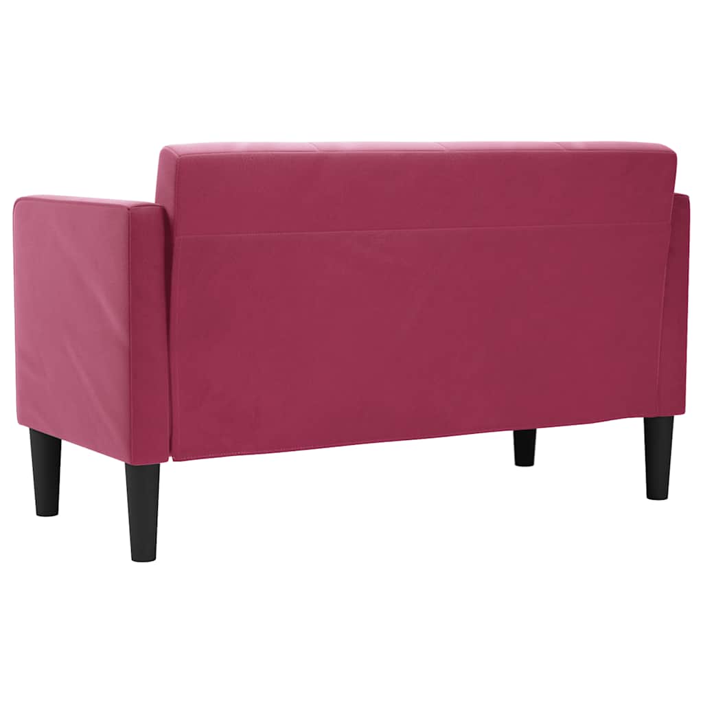Loveseat bank wijnrood 111 cm fluweel