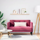 Loveseat sofa wine red 111 cm velvet