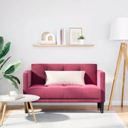 Loveseat bank 111 cm wijnrood fluweel