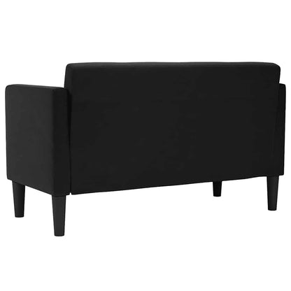 Loveseat bank zwart 111 cm fluweel