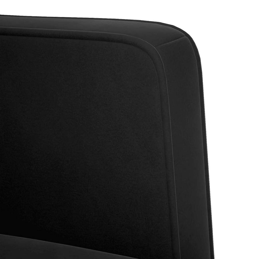 Loveseat bank zwart 111 cm fluweel
