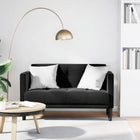 Loveseat bank 111 cm zwart fluweel
