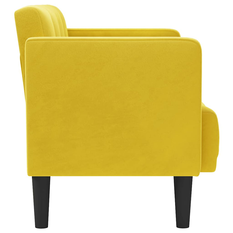Loveseat bank geel 111 cm fluweel