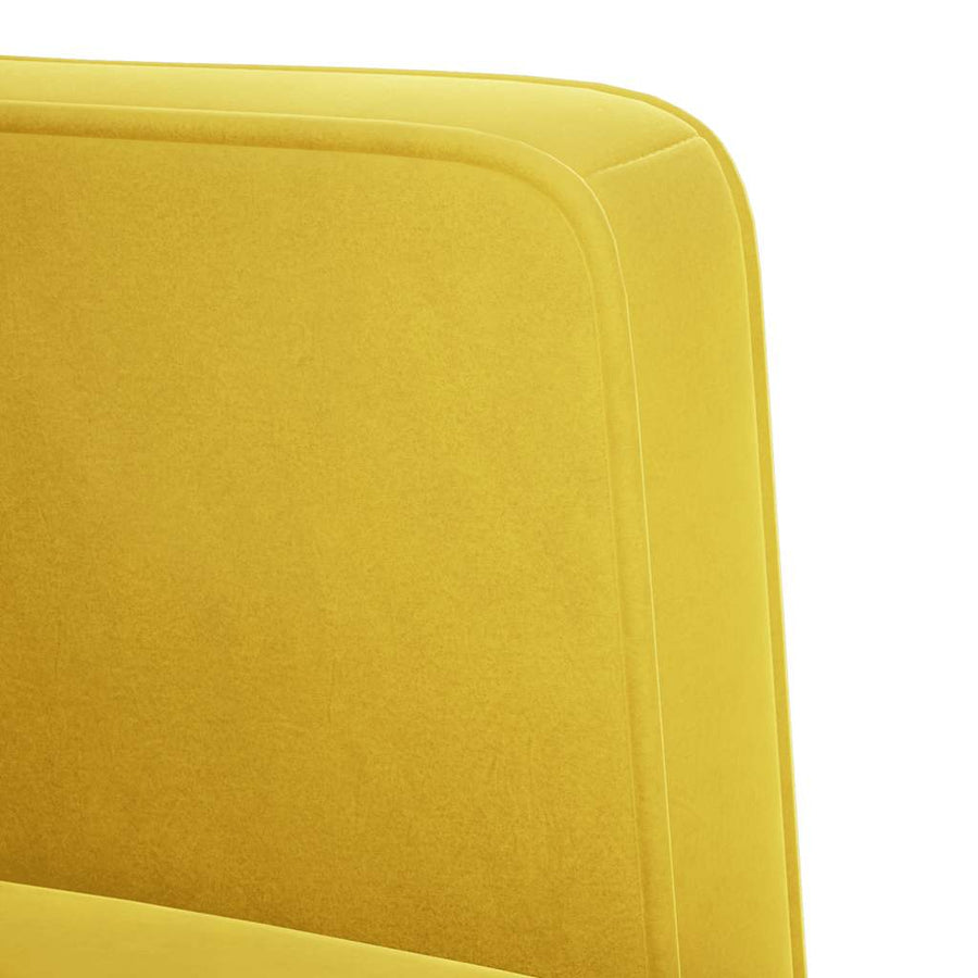 Loveseat bank geel 111 cm fluweel