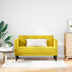 Loveseat bank 111 cm geel fluweel