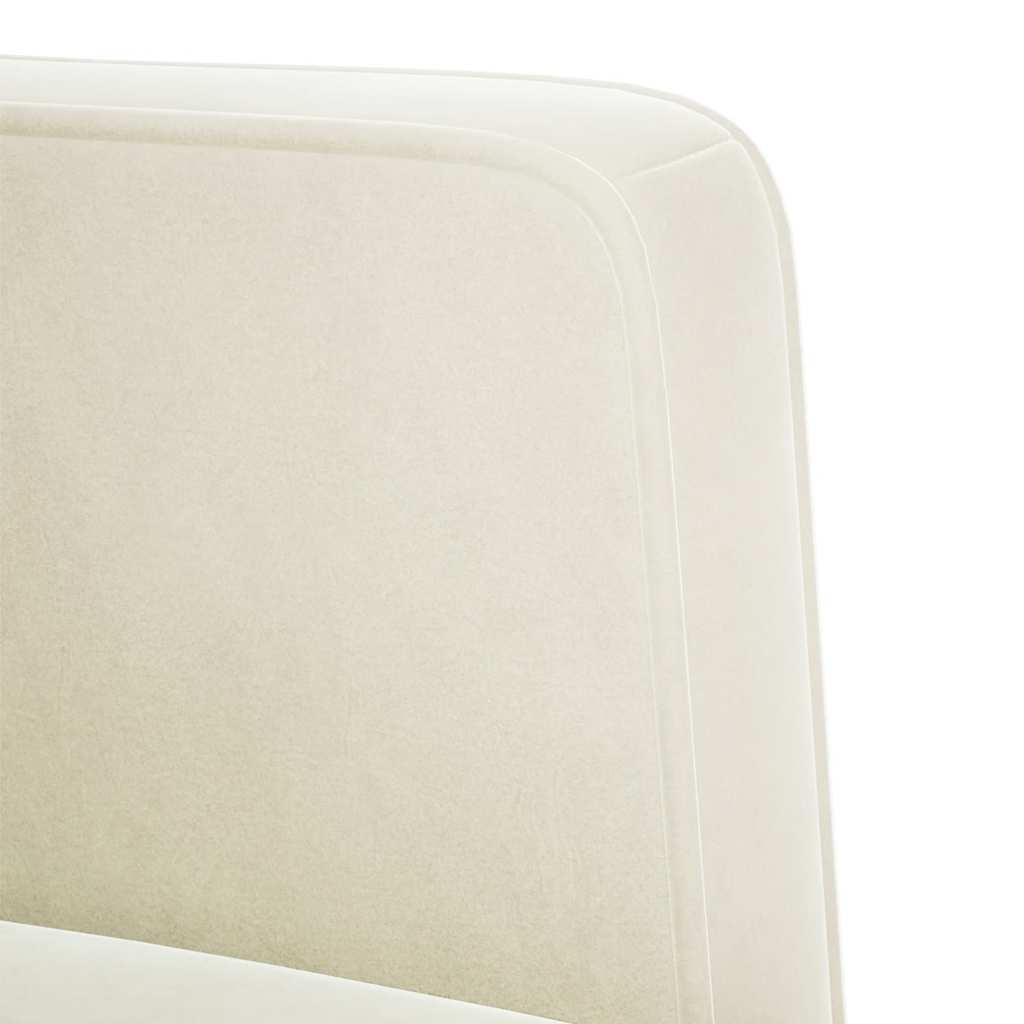 Loveseat bank crème 111 cm fluweel