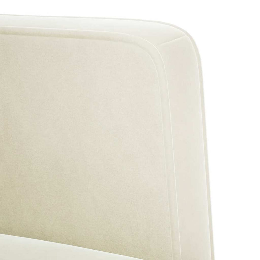Loveseat bank crème 111 cm fluweel