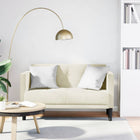 Loveseat sofa cream 111 cm velvet