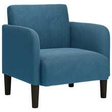 Fauteuil met armleuningen Blauw 54 cm Fluweel