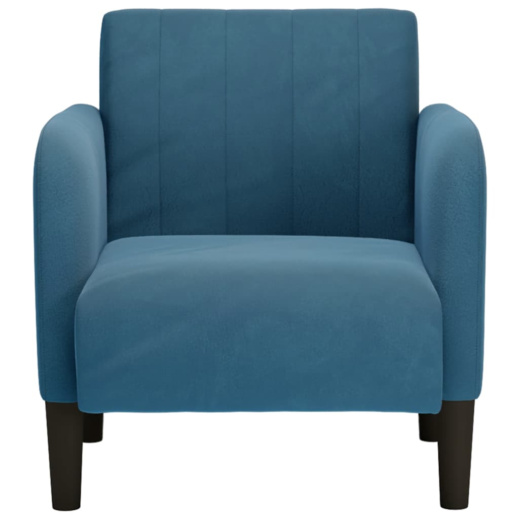 Fauteuil met armleuningen Blauw 54 cm Fluweel