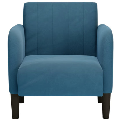 Fauteuil met armleuningen Blauw 54 cm Fluweel