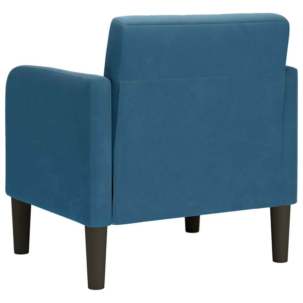 Fauteuil met armleuningen Blauw 54 cm Fluweel
