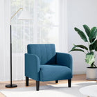 Fauteuil fluweel blauw 54 cm