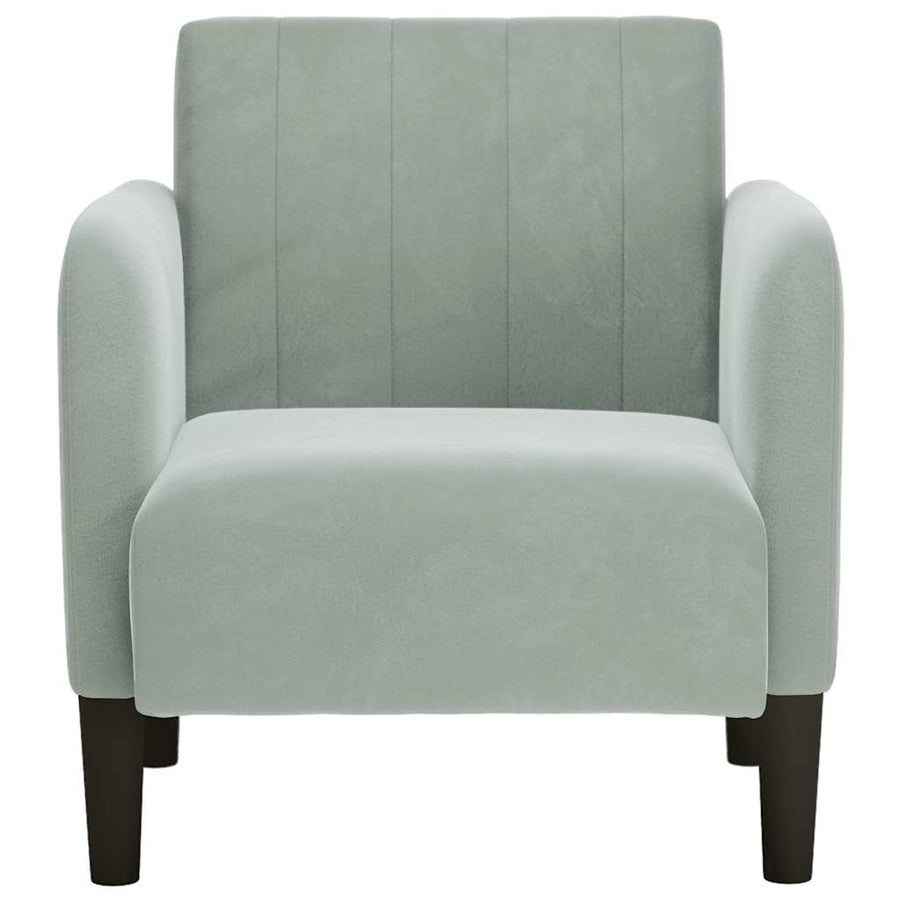Fauteuil Met Armleuningen 54 Cm Fluweel Lichtgrijs
