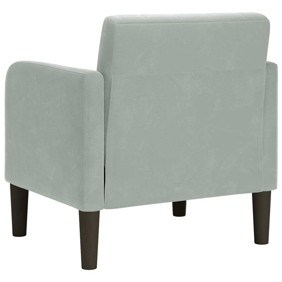 Fauteuil Met Armleuningen 54 Cm Fluweel Lichtgrijs