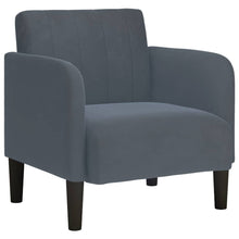 Fauteuil Met Armleuningen 54 Cm Fluweel Donkergrijs