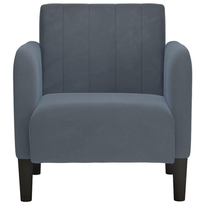 Fauteuil Met Armleuningen 54 Cm Fluweel Donkergrijs