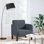 Fauteuil 54 cm fluweel donkergrijs