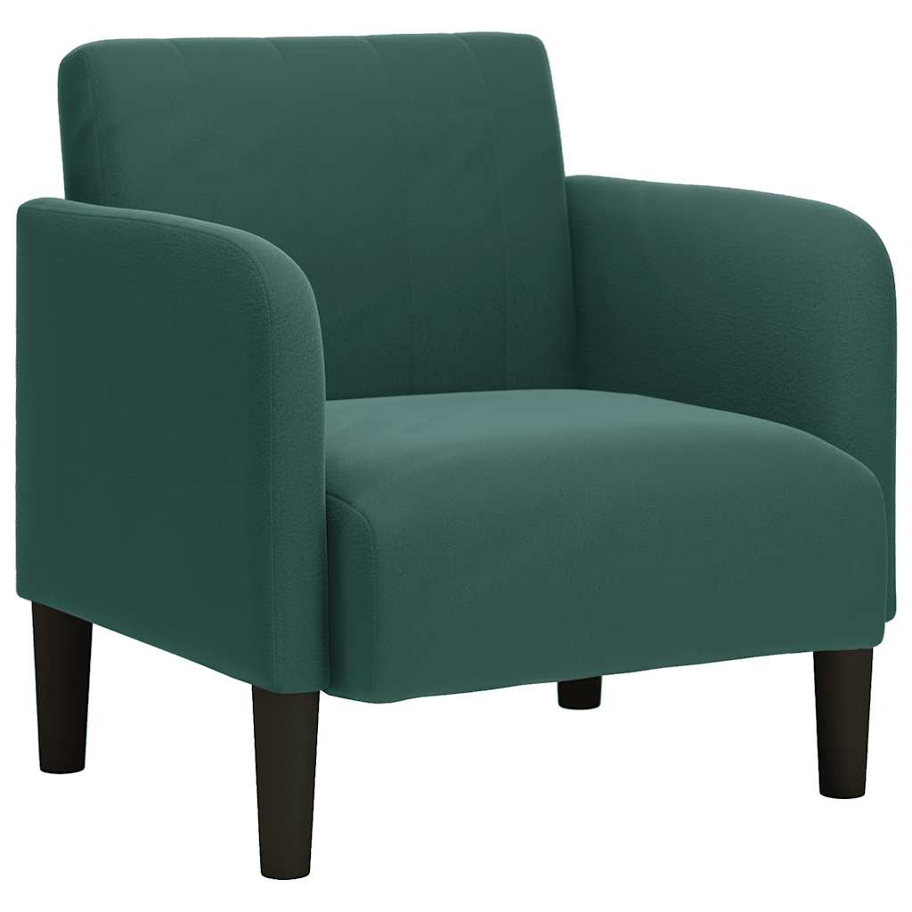 Fauteuil Met Armleuningen 54 Cm Fluweel Donkergroen