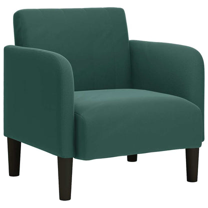Fauteuil Met Armleuningen 54 Cm Fluweel Donkergroen