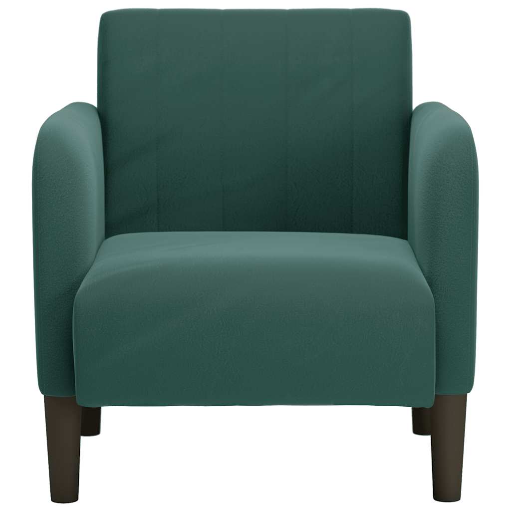 Fauteuil Met Armleuningen 54 Cm Fluweel Donkergroen