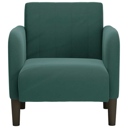 Fauteuil Met Armleuningen 54 Cm Fluweel Donkergroen