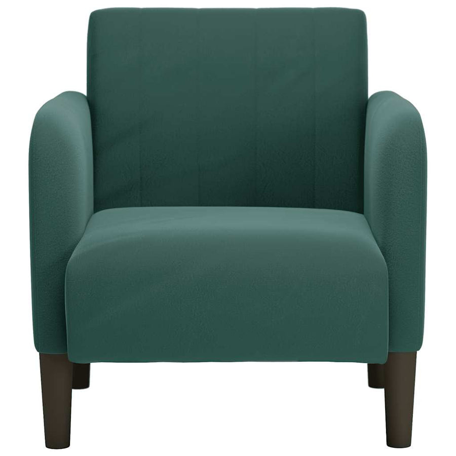 Fauteuil Met Armleuningen 54 Cm Fluweel Donkergroen