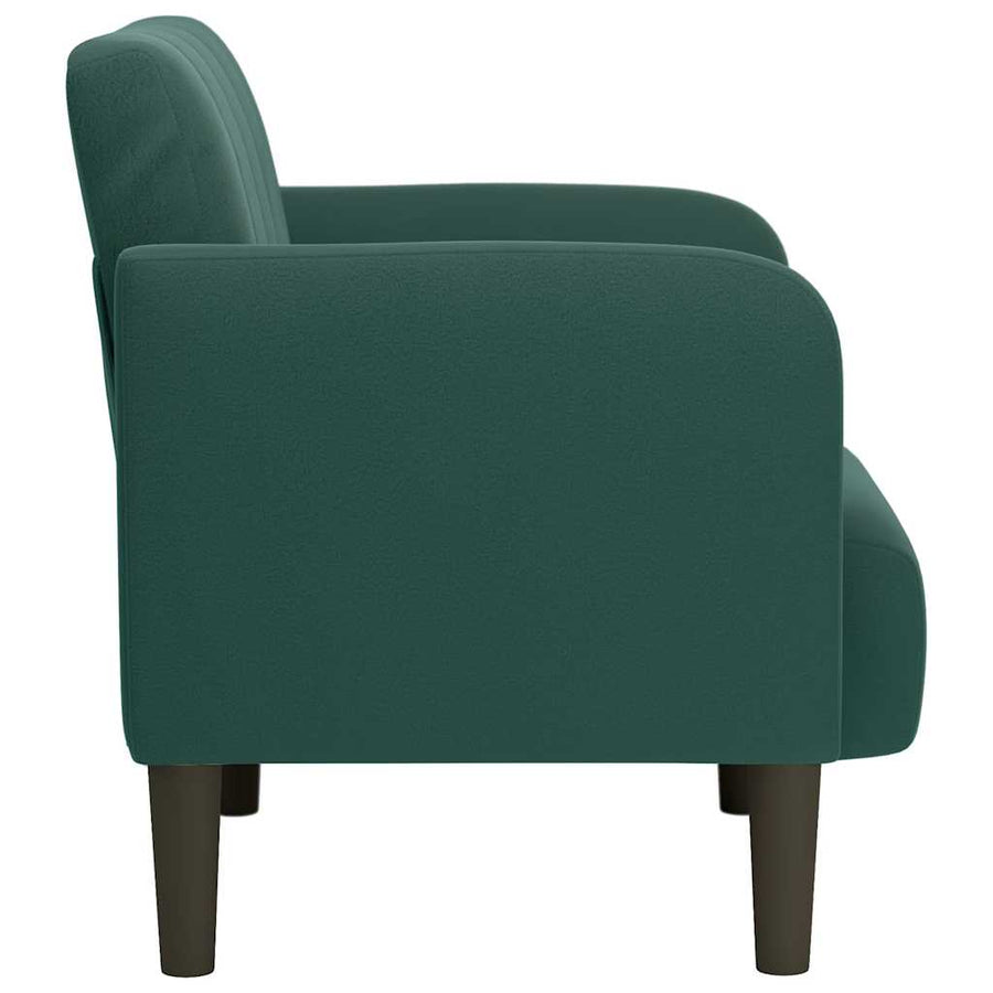 Fauteuil Met Armleuningen 54 Cm Fluweel Donkergroen