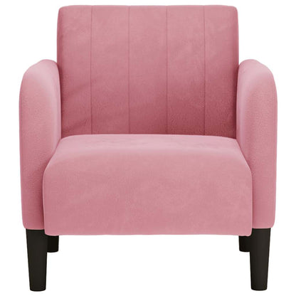 Fauteuil Met Armleuningen 54 Cm Fluweel Roze