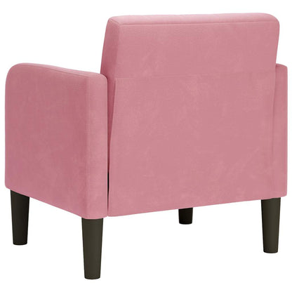 Fauteuil Met Armleuningen 54 Cm Fluweel Roze