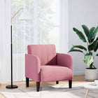 Fauteuil 54 cm fluweel roze
