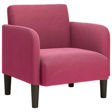 Fauteuil Met Armleuningen 54 Cm Fluweelrood Wijnrood