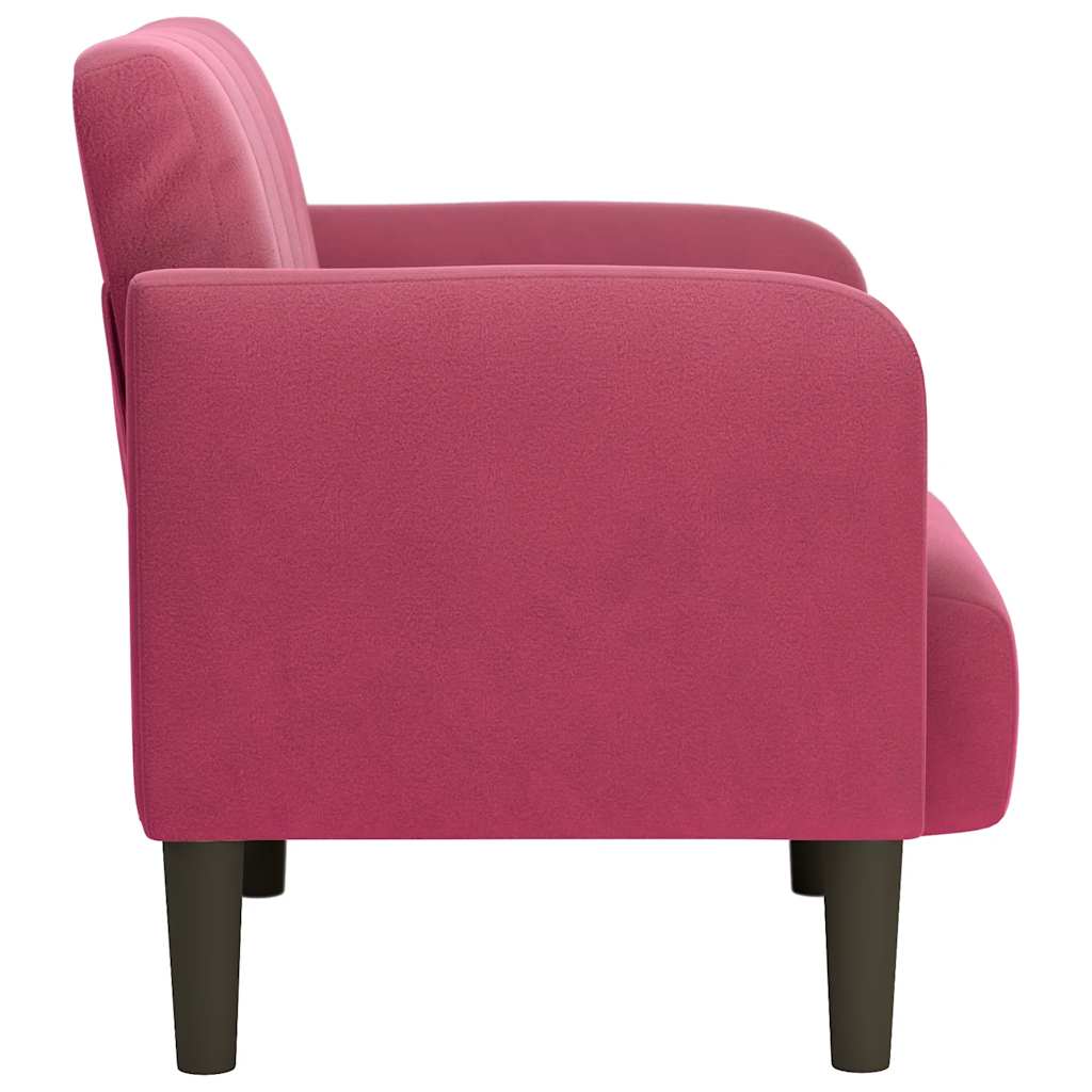 Fauteuil Met Armleuningen 54 Cm Fluweelrood Wijnrood