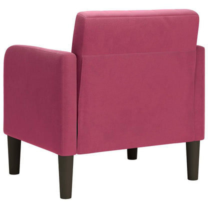 Fauteuil Met Armleuningen 54 Cm Fluweelrood Wijnrood