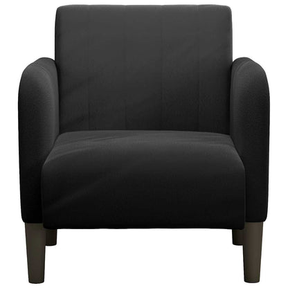 Fauteuil Met Armleuningen 54 Cm Fluweel Zwart