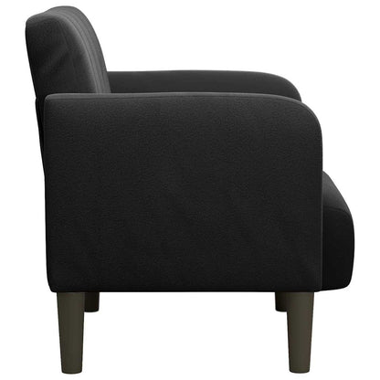 Fauteuil Met Armleuningen 54 Cm Fluweel Zwart