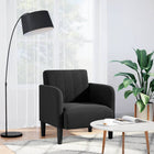 Fauteuil 54 cm fluweel zwart