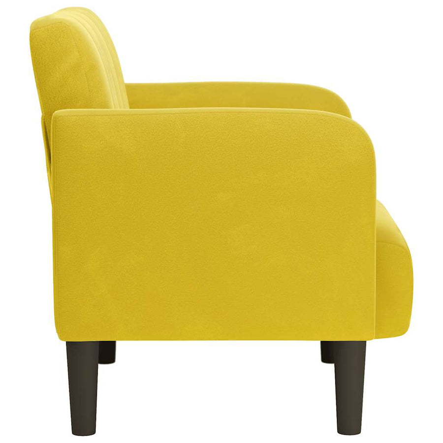 Fauteuil Met Armleuningen 54 Cm Fluweel Geel