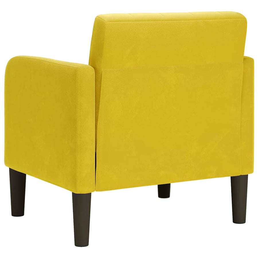 Fauteuil Met Armleuningen 54 Cm Fluweel Geel