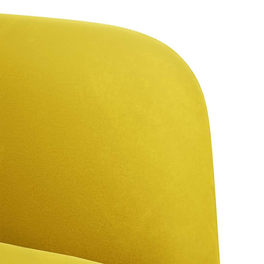 Fauteuil Met Armleuningen 54 Cm Fluweel Geel